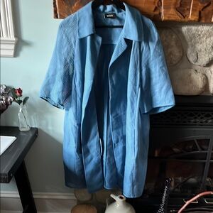 Akris Blue Short Sleeve Shirt jacket